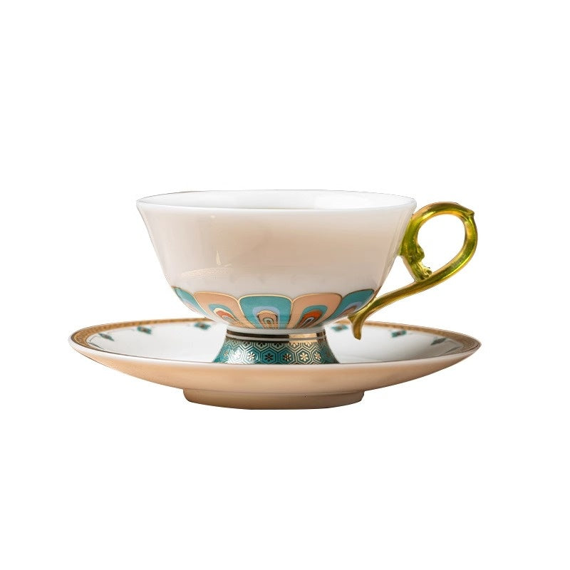 Jade porcelain glass coffee cup