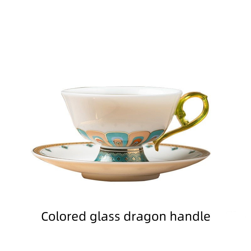 Jade porcelain glass coffee cup