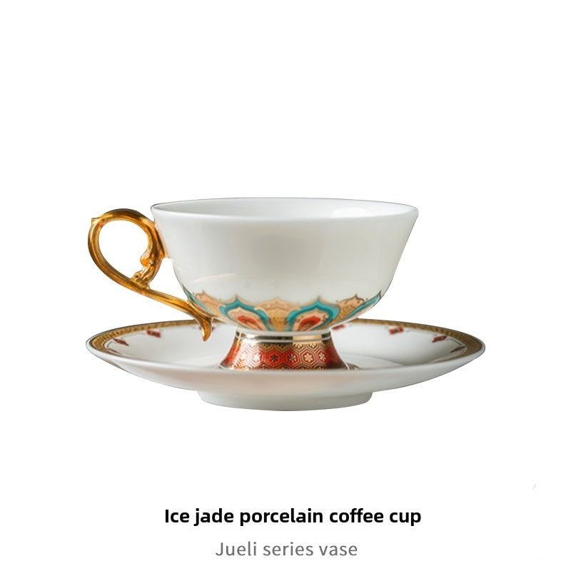 Jade porcelain glass coffee cup