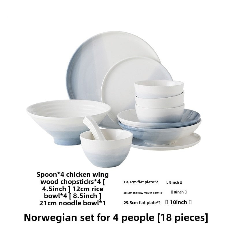 Light luxury bowl and plate set