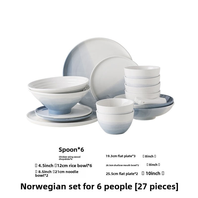 Light luxury bowl and plate set