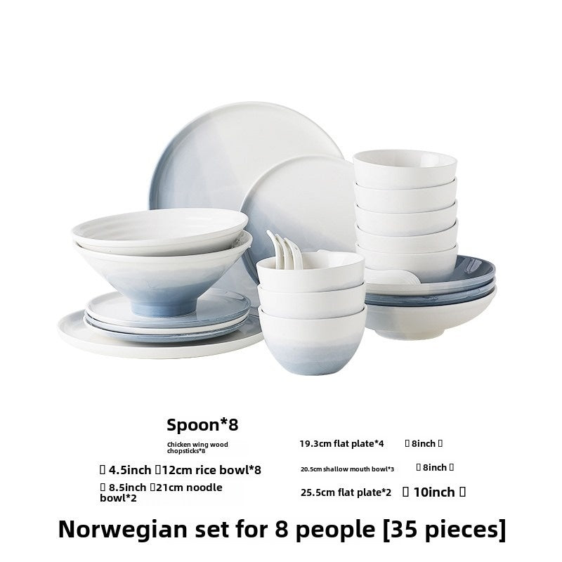 Light luxury bowl and plate set